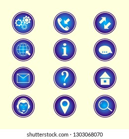 Set of web icons for communication. 