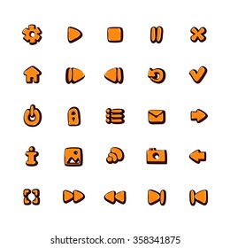 Set of web icons for web design and UI design