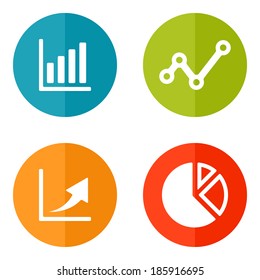 Set of web icons or flat design elements. Eps 10 vector illustration. Used transparency layers for elements of layout