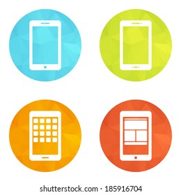 Set of web icons or flat design elements. Eps 10 vector illustration. Used transparency layers for elements of layout