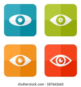 Set of web icons or flat design elements. Eps 10 vector illustration. Used transparency layers for elements of layout