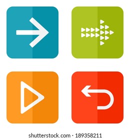 Set of web icons or flat design elements. Eps 10 vector illustration. Used transparency layers for elements of layout
