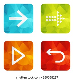 Set of web icons or flat design elements. Eps 10 vector illustration. Used transparency layers for elements of layout
