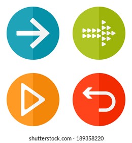 Set of web icons or flat design elements. Eps 10 vector illustration. Used transparency layers for elements of layout