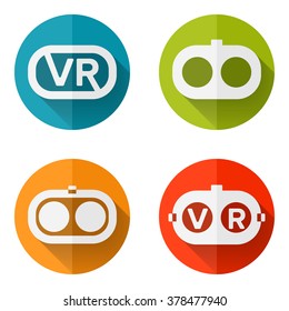 Set of web icons or flat design elements. Eps 10 vector illustration. Used transparency layers for elements of layout