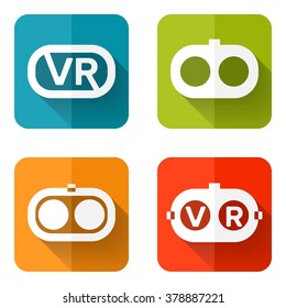 Set of web icons or flat design elements. Headset vector illustration. Used transparency layers for elements of layout