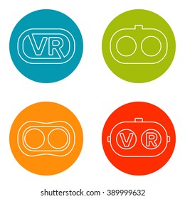 Set of web icons or flat design elements. Headset vector illustration. Used transparency layers for elements of layout