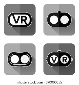 Set of web icons or flat design elements. Headset vector illustration. Used transparency layers for elements of layout