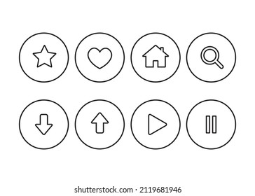 Conjunto de iconos, diseño de vectores planos