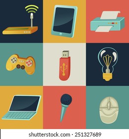 Set of web icons - Illustration