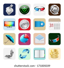 Set of Web Icons for the Internet Isolated on White Background. Vector Illustration.