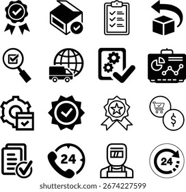 set of web icons in linear style