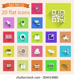 Set of web icons on a theme of trade, shopping.