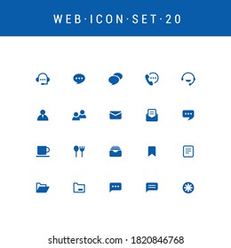 Set of web icons related to customer consultation