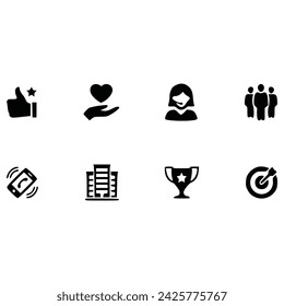 Set of web icons. Search flat icons. information technology vector illustration flat design. Minimal Teamwork in business management icon set. Thin line icons set. Icons for business, management,