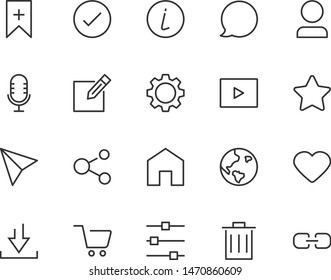 set of web icons, social media, contact, link, chat, app