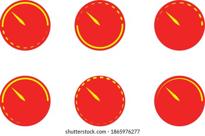 set of web icons of speed fast , red yellow color	