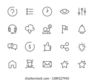 set of web icons, such as address, contact, social media, add friend, e-mail, app