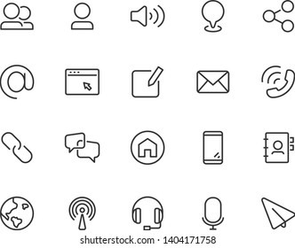 set of web icons, such as address, contact, social media, add friend, e-mail, app