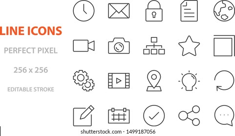set of web icons, such as social media, add, app, tag, link, button