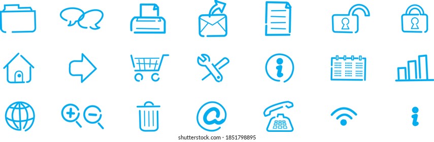 set of Web icons vector
