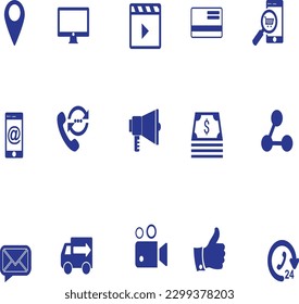 set of web icons vector eps