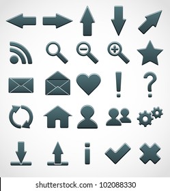 Set of web icons. Vector illustration