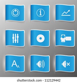 Set of web icons. Vector illustration.
