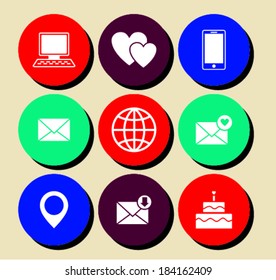 Set of web icons ,vector illustration