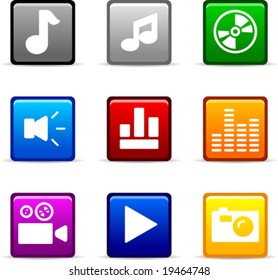 Set of web icons. Vector illustration.