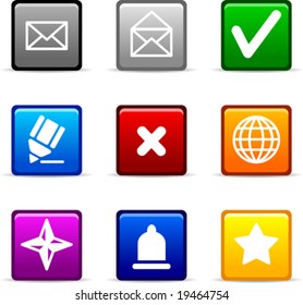 Set of web icons. Vector illustration.
