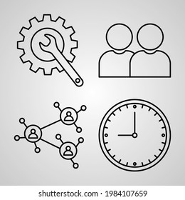Conjunto de Iconos Web Ilustración vectorial aislada en fondo blanco
