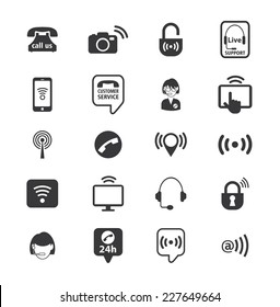 Set of web icons, vector illustration