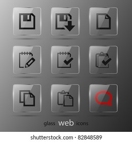 Set of web icons. Vector illustration. Eps 10