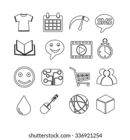 Set of web icons for website and communication