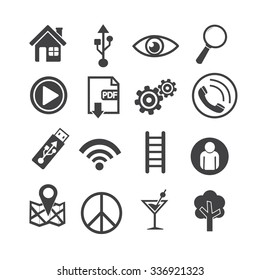 Set of web icons for website and communication