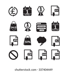 Set of web icons for website and communication