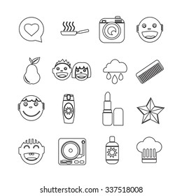 Set of web icons for website and communication