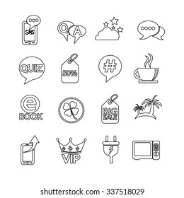Set of web icons for website and communication