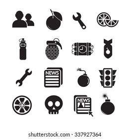 Set of web icons for website and communication