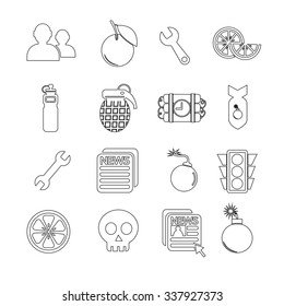 Set of web icons for website and communication