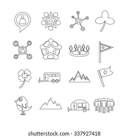 Set of web icons for website and communication