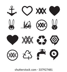Set of web icons for website and communication