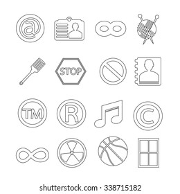 Set of web icons for website and communication