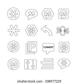 Set of web icons for website and communication