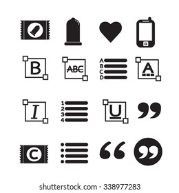 Set of web icons for website and communication