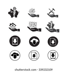 Set of web icons for website and communication