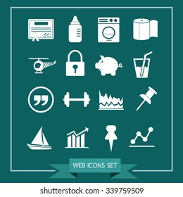 Set of web icons for website and communication