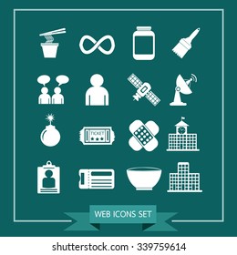 Set of web icons for website and communication
