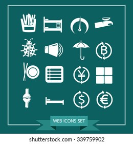 Set of web icons for website and communication
